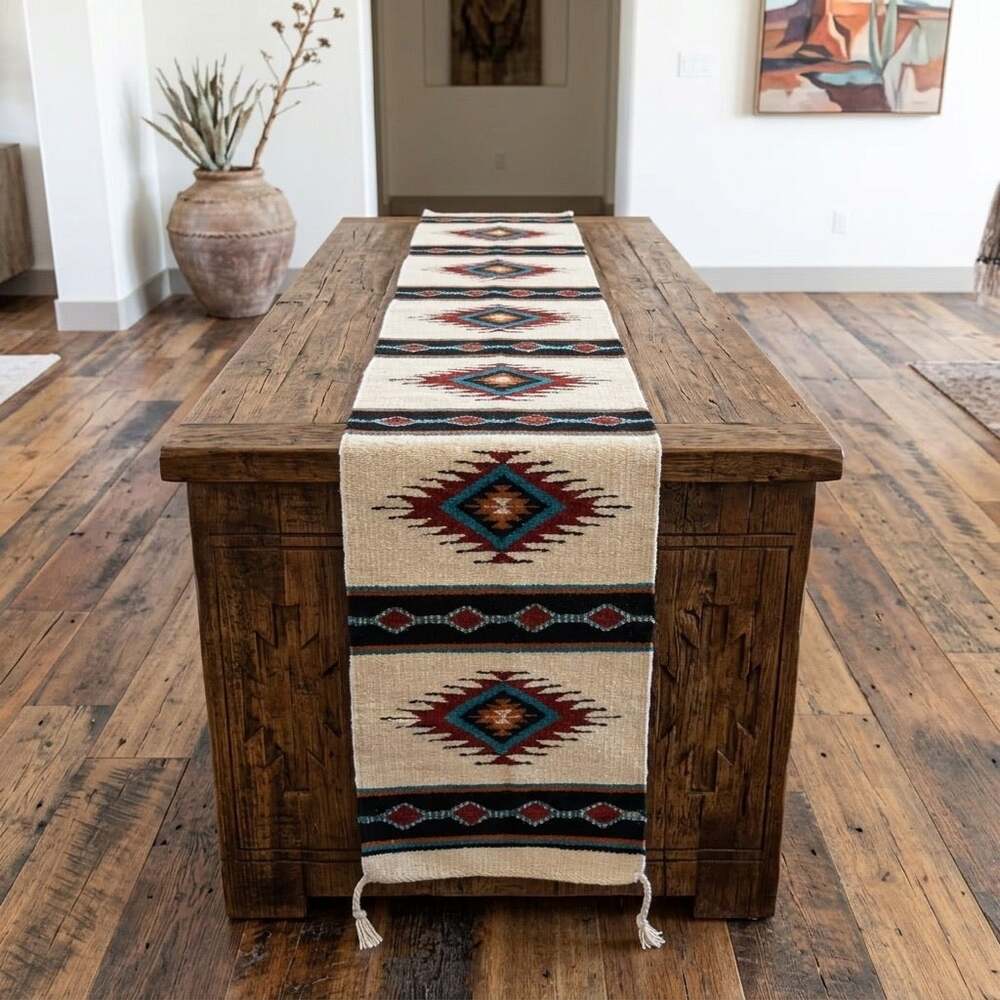 Hand Woven Wool Southwestern Table Runner